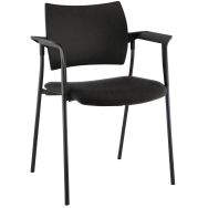 Fauteuil visiteur Tendance piètement noir coloris noir