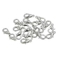 Fermoirs mousquetons 14mm argenté (Sachet de 20)
