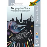 Feuille noire dessin 130 g recyclé, format 21 x 29,7 (Bloc de 20)