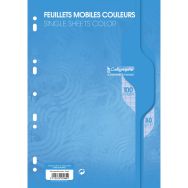 Feuillets mobiles couleur sous film 7000 A4 Seyès - Calligraphe