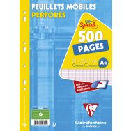 Feuillets mobiles perforés seyes 500 pages 90g 21x29.7 cm (Etui de 250)