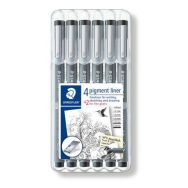 Feutre pigment liner Staedtler dont 2 gratuits (Etui de 6)