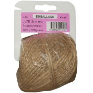 Ficelle jute 0.8/2 x 100gr sur cavalier plastique