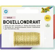 Fil bouillon métallique doré 60 m