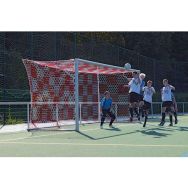 Filet de buts foot à 11 à damier bicolores trapézoïdales