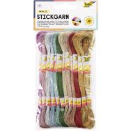 Fils à broder METALLIC, 26 écheveaux x8m 13 couleurs