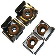 Fixations miroirs u larges chromées lot de 4