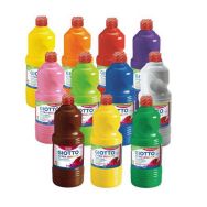 Flacon 1 litre gouache liquide avec bouchon doseur - Giotto