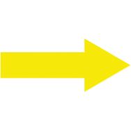 Flèche adhésive de marquage au sol LeanStripe - Jaune - Ergomat