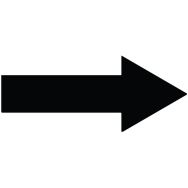 Flèche adhésive de marquage au sol LeanStripe - Noir - Ergomat