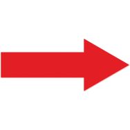 Flèche adhésive de marquage au sol LeanStripe - Rouge - Ergomat