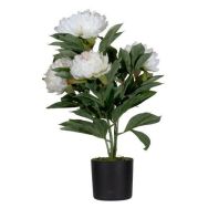 Fleur artificielle pivoine blanche 55 cm-Meet By Paperflow