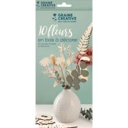 Fleurs contreplaqué à décorer 240x4mm (lot de 10)