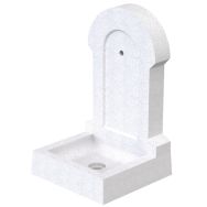 Fontaine béton blanc sablé