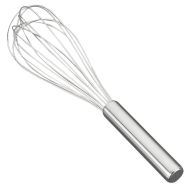 Fouet acier inox manche plein 25 cm