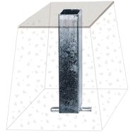 Fourreau à sceller carré pour panneau électoral classique - tube Ø 35 mm