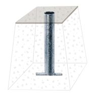 Fourreau à sceller et bouchon pour panneau électoral modèle Eco