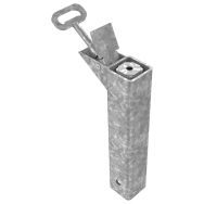 Fourreau d'amovibilité verrouillable 40 x 40 mm pour barrière HESI - galva