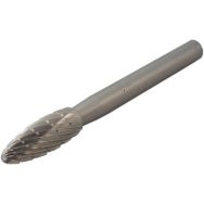 Fraise tige Ø6x60mm HSS flamme bout arrondi - 6x20 mm