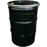 Fût avec couvercle standard noir d'une capacité de 205 l