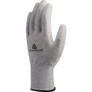 Gants antistatique tricot polyester carbone paume enduite PU