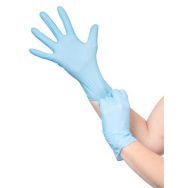 Gants jetables 1131 en nitrile non poudré longue manchette - Wee Safe