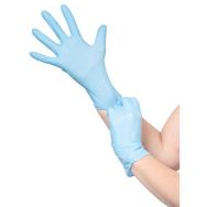 Gants nitrile SafeTouch Heavy non poudré L240 mm bleu - Medicom