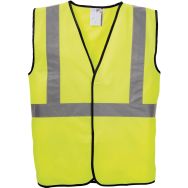 Gilet de signalisation pur polyester à liseré noir - Singer