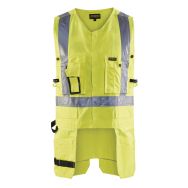 Gilet porte-outils haute visibilité jaune fluorescent