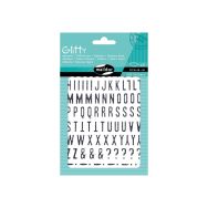 Glitty, Sach 2 pl 10,5x16cm, Alphabet / chiffres, noir
