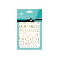 Glitty, Sach 2 pl 10,5x16cm, Alphabet / chiffres, or
