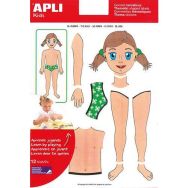 Gommettes à thèmes repositionnables - le corps humain dim. 160 x 210 mm, 12 feuilles, 156 gommettes