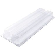 Gouttière double à bûches thermoformées rainuré - Lot de 10