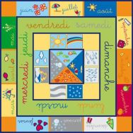 Grand tapis d'apprentissage 1er âge 'le calendrier'