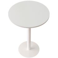 Guéridon bas Easy Office pied blanc Ø 80 cm plateau Blanc