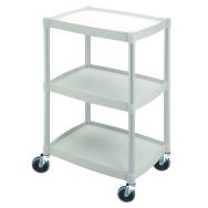 Guéridon plastique 48.5x36.5x77 cm- 3 plateaux