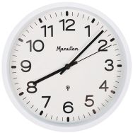Horloge analogique murale radio-pilotée Ø30 cm blanc Manutan
