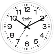 Horloge analogique murale radio-pilotée Ø 30 cm - Manutan Expert
