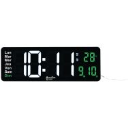 Horloge murale LED rectangulaire - Manutan