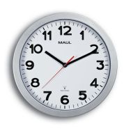 Horloge murale MAULstep radiopilotée, Ø 30 cm, argenté