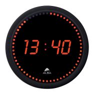 Horloge murale ronde LED  Rouge /Noir