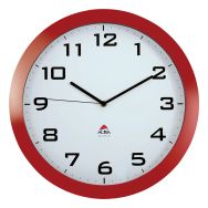 Horloge quartz Ø 38 cm cadran coloris rouge