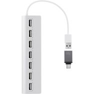 Hub USB-A aluminium vers 7 ports USB-A 2.0