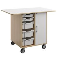 Ilot Wallis 120x80 cm mélaminé LudiKid mobile - Manutan Expert