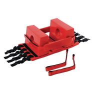 Immobilisateur de tête pour civière et plan dur rouge