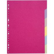 Intercalaire carte recyclée 170g A4 6 positions