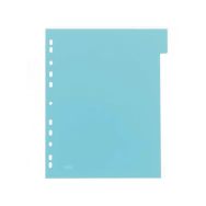 Intercalaires Neutres A4 6 Positions Polypro Translucide Epaisseur 30/100ème Coloris Assortis