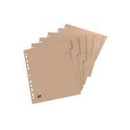 Intercalaires Neutres Touareg A4 6 Positions Carte Recyclée Epaisseur 265g Beige Naturel