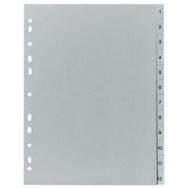 Intercalaires numériques en plastique, A4