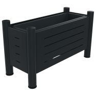 Jardinière ALLUR rectangle métal ajouré gris 7016 - BUTON DESIGN